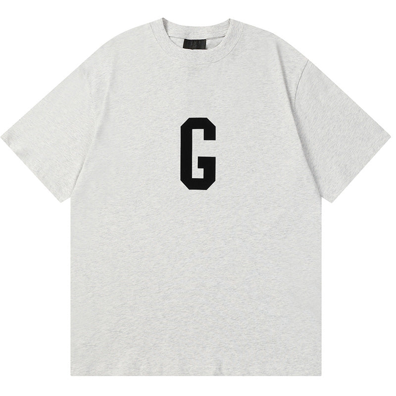 FEAR OF GOD Flocked G letter pattern T-Shirts