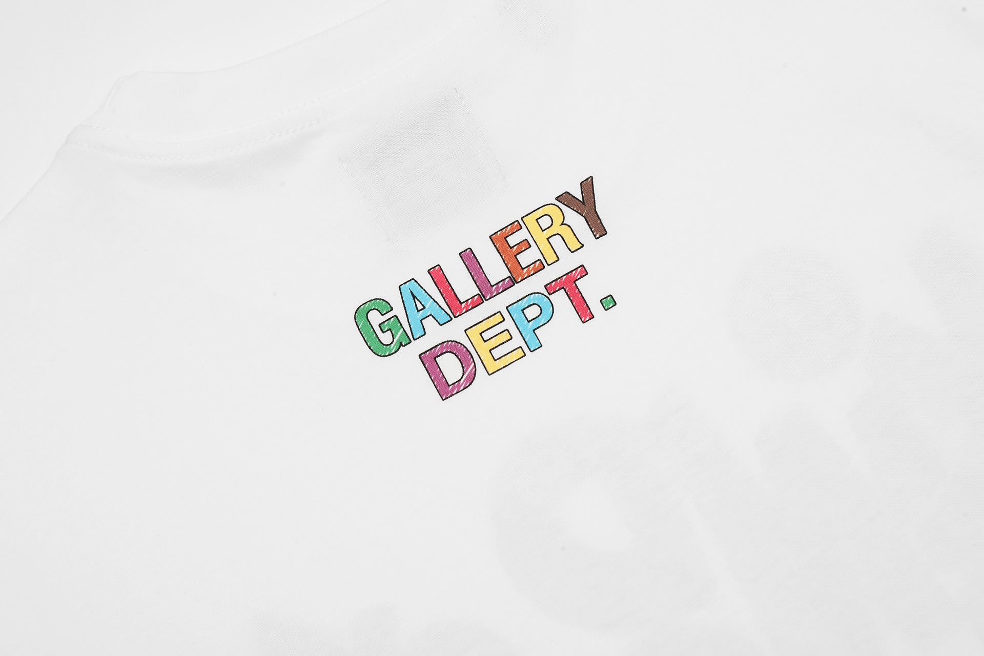 Gallery Dept crayon hand-painted colorful print T-shirt