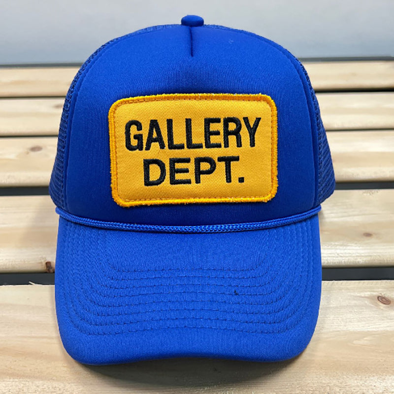 Gallery Dept Logo-Print Canvas and Mesh Trucker Cap