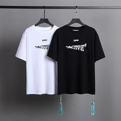 OFF WHITE Alphabet Arrow Pattern T-Shirts