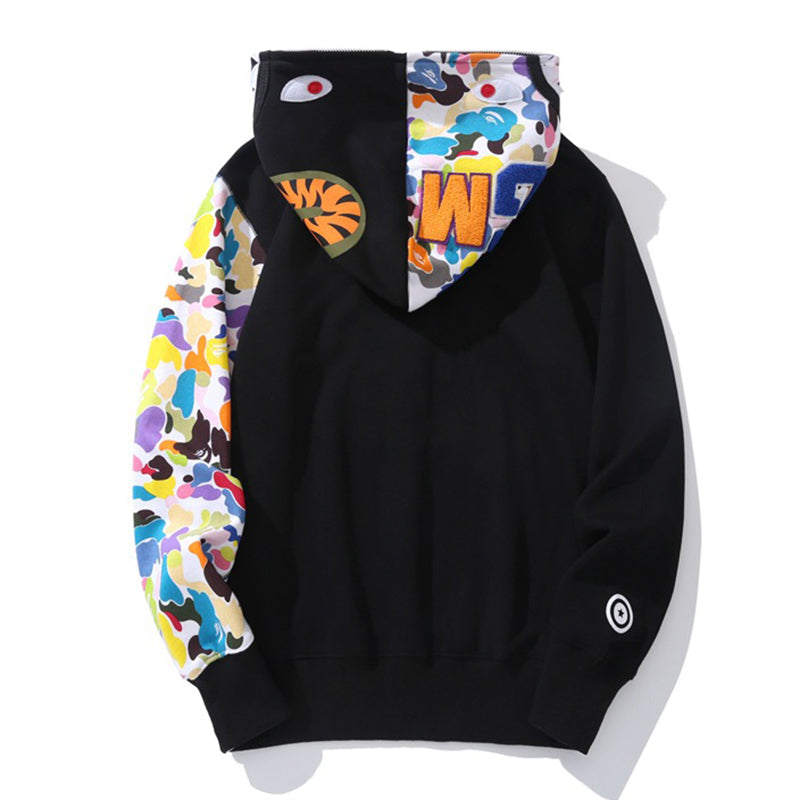 BAPE BATHING Camo color blocking Hoodie