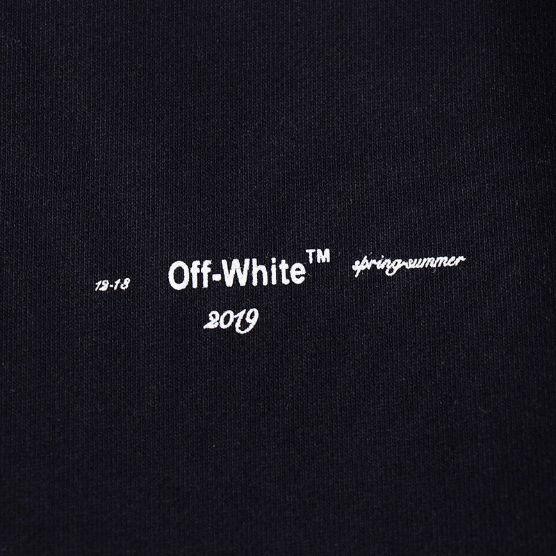 OFF WHITE Classic Monet Oil Painting Arrow Round Neck Pullover Sweatshirts