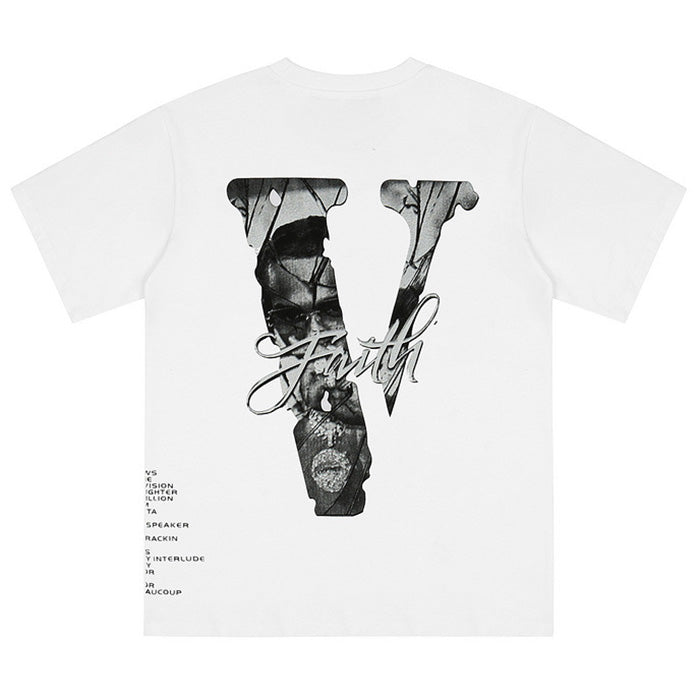 Pop Smoke x Vlone Faith King of New York White T-Shirt
