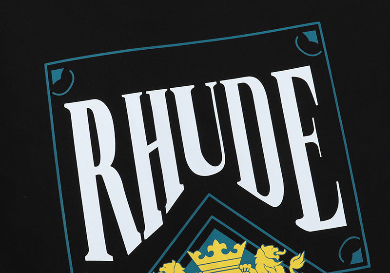 RHUDE Micro Logo Poker Card Printing T-Shirt