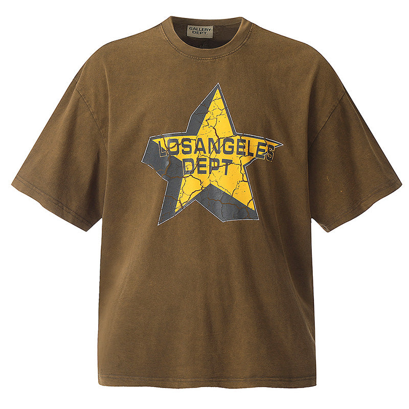 GALLERY DEPT 1989 city logo limited crack five-pointed star T-Shirts