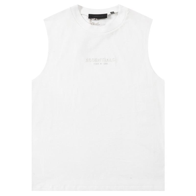 FEAR OF GOD Flocking small letter print Sleeveless T-Shirts