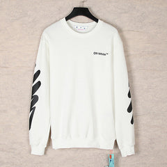 OFF WHITE Wavy Arrows Pattern Crewneck Sweatshirts