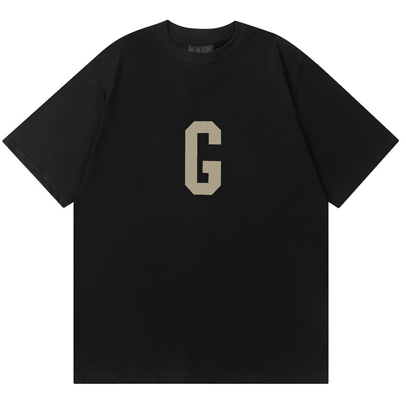 FEAR OF GOD Flocked G letter pattern T-Shirts