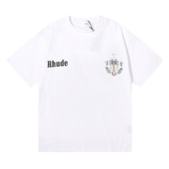 RHUDE island coconut tree print T-Shirts