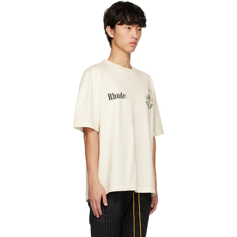 RHUDE island coconut tree print T-Shirts